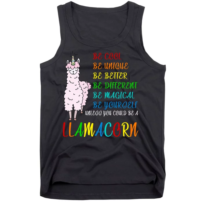 If You Can be Anything Be A Llamacorn Tank Top