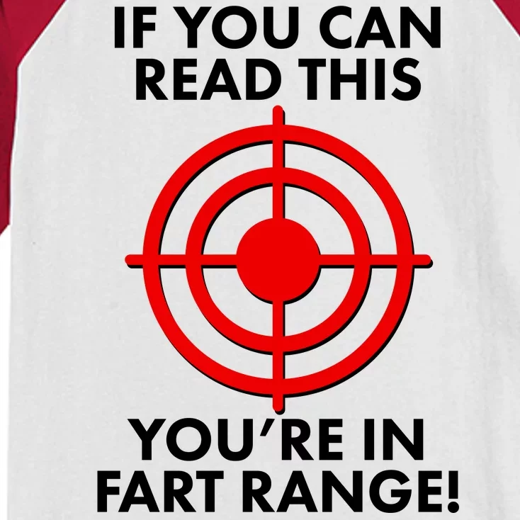 If You Can Read This You're In Fart Range Kids Colorblock Raglan Jersey