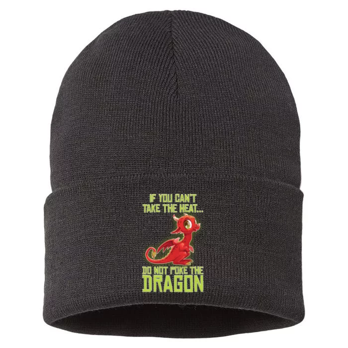 If You Can't Take The Heat, Do Not Poke The Dragon Sustainable Knit Beanie