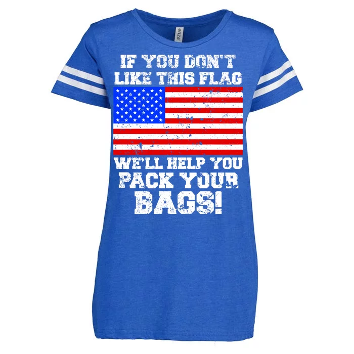 If You Don't Like this Flag Pack Your Bags USA Enza Ladies Jersey Football T-Shirt