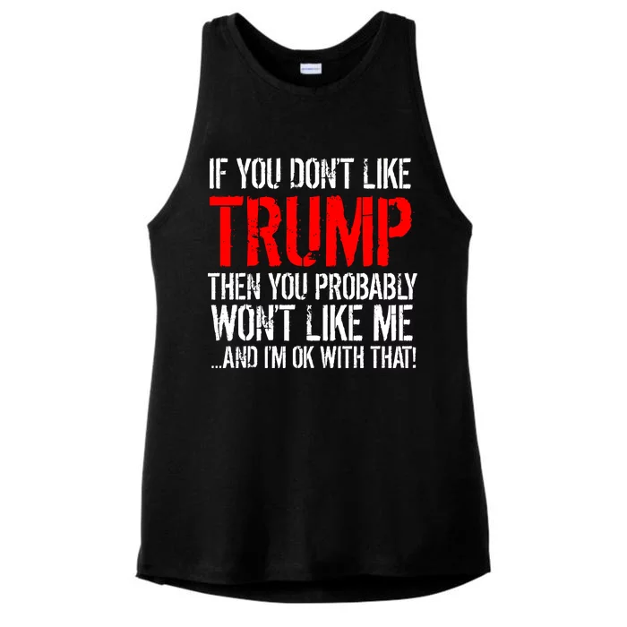 If you don't like Trump Funny Ladies Tri-Blend Wicking Tank