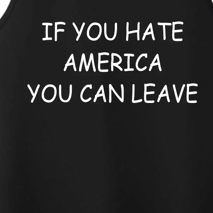 If You Hate American You Can Leave Performance Tank