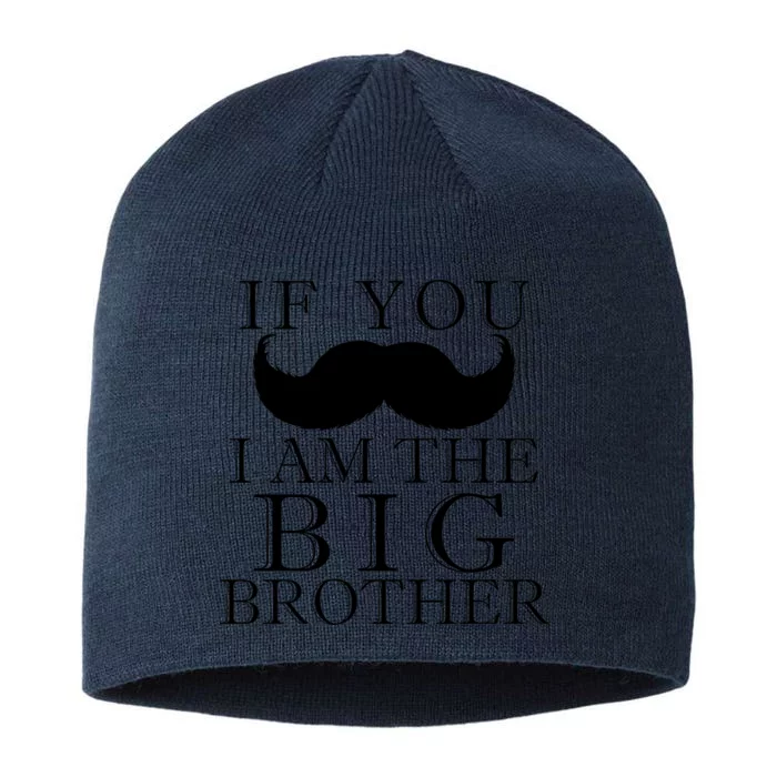 If You Must Ask Moustache I am the Big Brother 8 1/2in Sustainable Knit Beanie