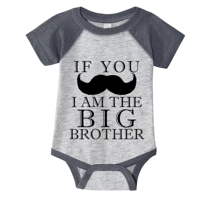 If You Must Ask Moustache I am the Big Brother Infant Baby Jersey Bodysuit