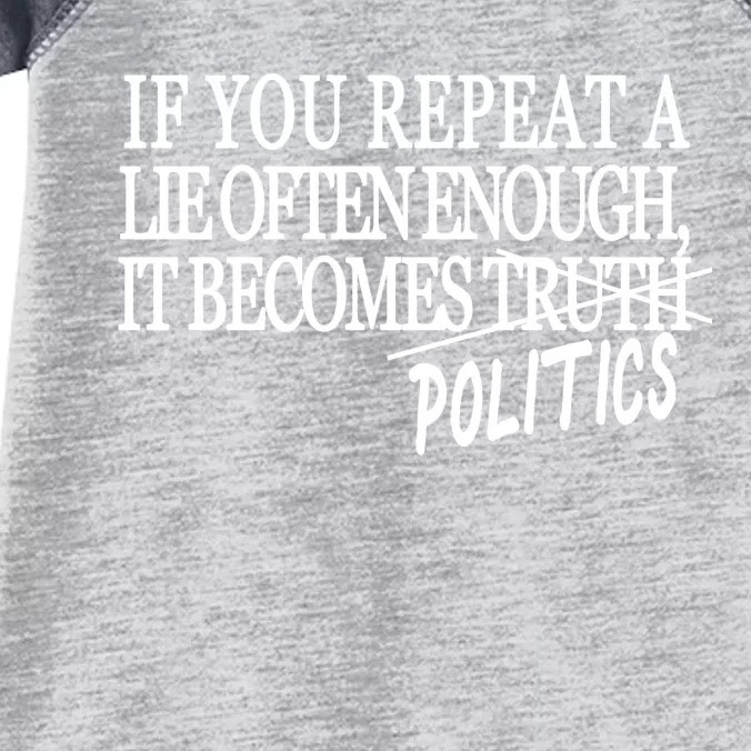 If You Repeat A Lie Often Enough It Becomes Politics Infant Baby Jersey Bodysuit