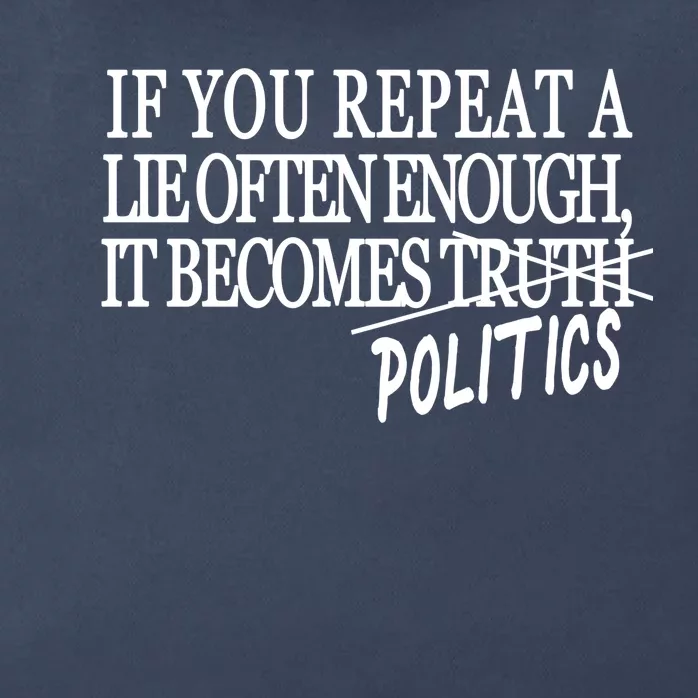 If You Repeat A Lie Often Enough It Becomes Politics Zip Tote Bag