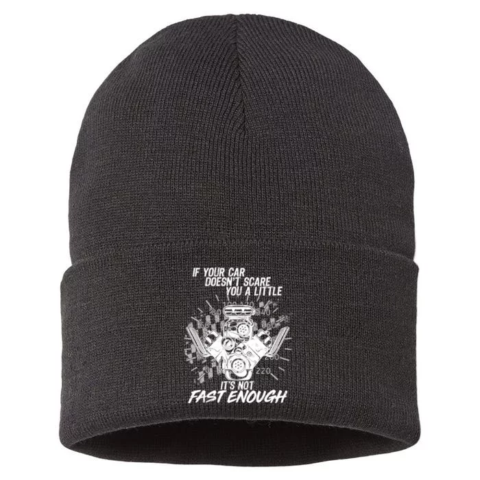 If Your Car Never Scares You t's Not Fast Enough Sustainable Knit Beanie