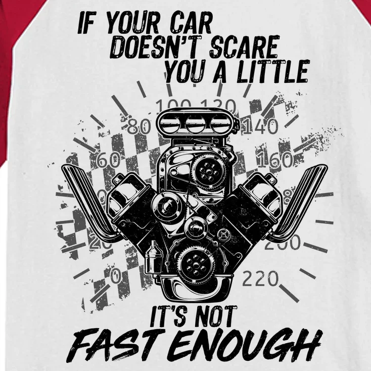 If Your Car Never Scares You t's Not Fast Enough Kids Colorblock Raglan Jersey