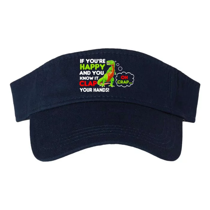 If You're Happy and You Know It Clap Your Hands T-Rex Valucap Bio-Washed Visor