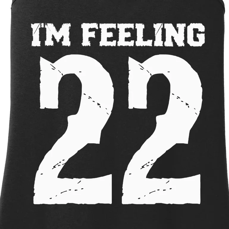 I'm Feeling 22 Black Casual Ladies Essential Tank