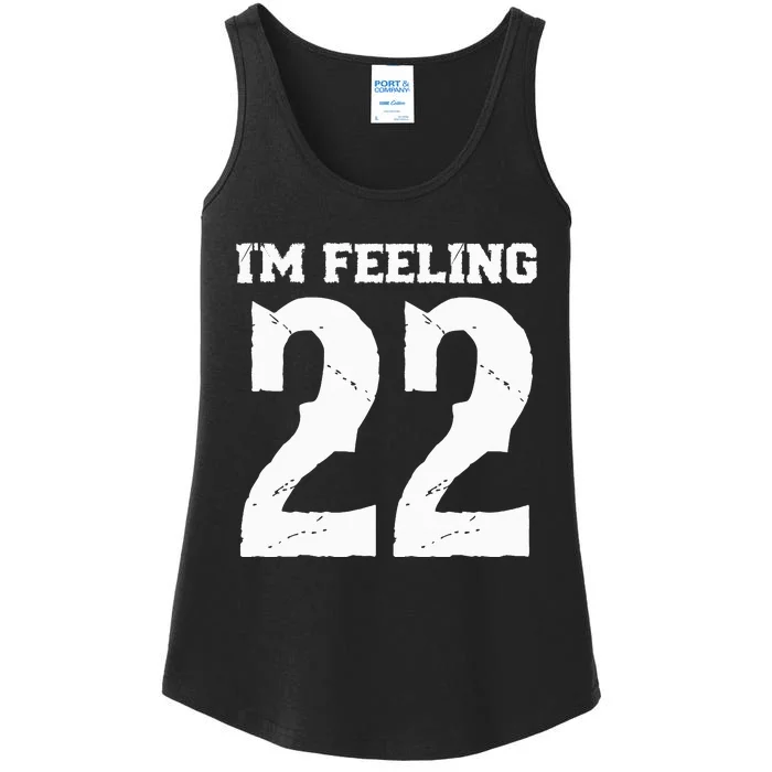 I'm Feeling 22 Black Casual Ladies Essential Tank