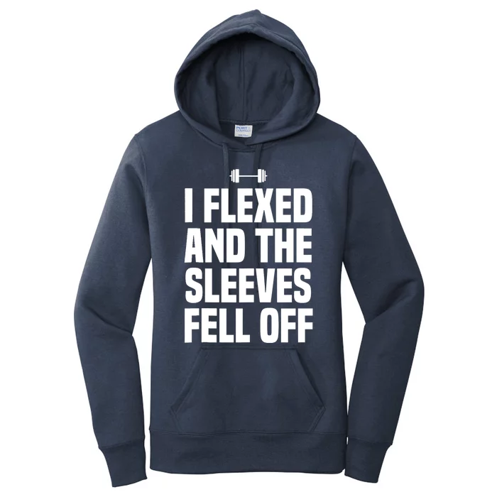 I Flexed And The Sleeves Fell Off Funny Gym Workout Tank Top Women's Pullover Hoodie