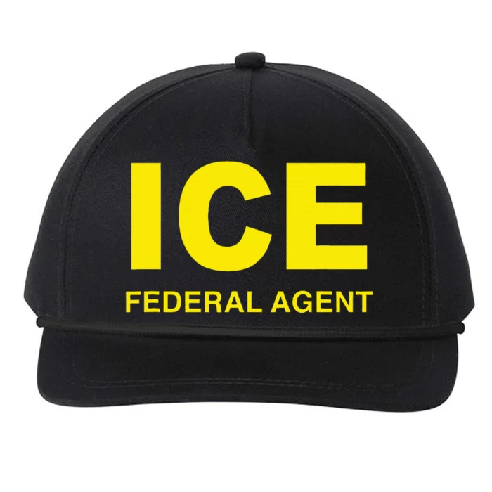 Ice Federal Agent Us Border Patrol Snapback Five-Panel Rope Hat