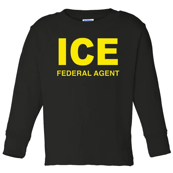 Ice Federal Agent Us Border Patrol Toddler Long Sleeve Shirt