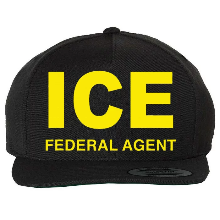 Ice Federal Agent Us Border Patrol Wool Snapback Cap