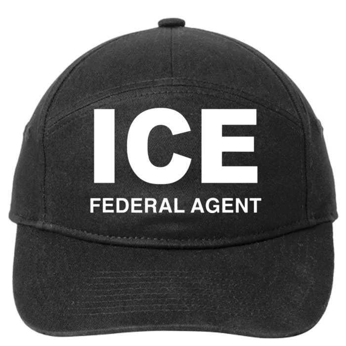 Ice Federal Agent Halloween Costume Police Immigration 7-Panel Snapback Hat