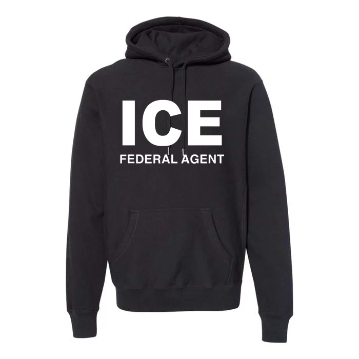 Ice Federal Agent Halloween Costume Police Immigration Premium Hoodie