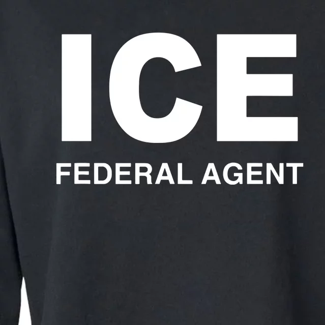 Ice Federal Agent Halloween Costume Police Immigration Cropped Pullover Crew