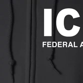 Ice Federal Agent Halloween Costume Police Immigration Full Zip Hoodie