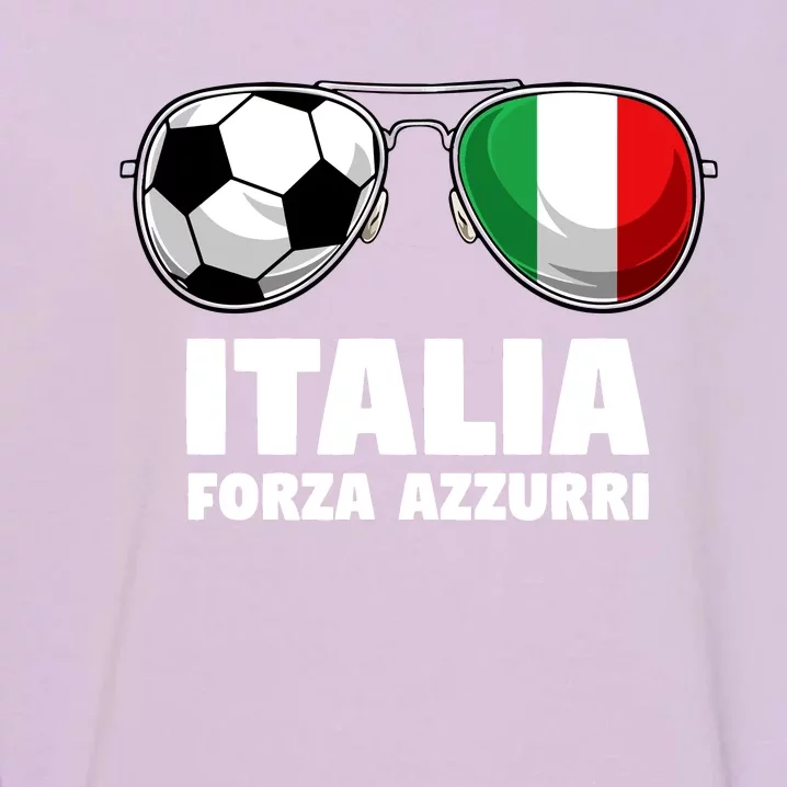 Italia Forza Azzuri Soccer Italian Flag Sunglasses Pride Garment-Dyed Sweatshirt