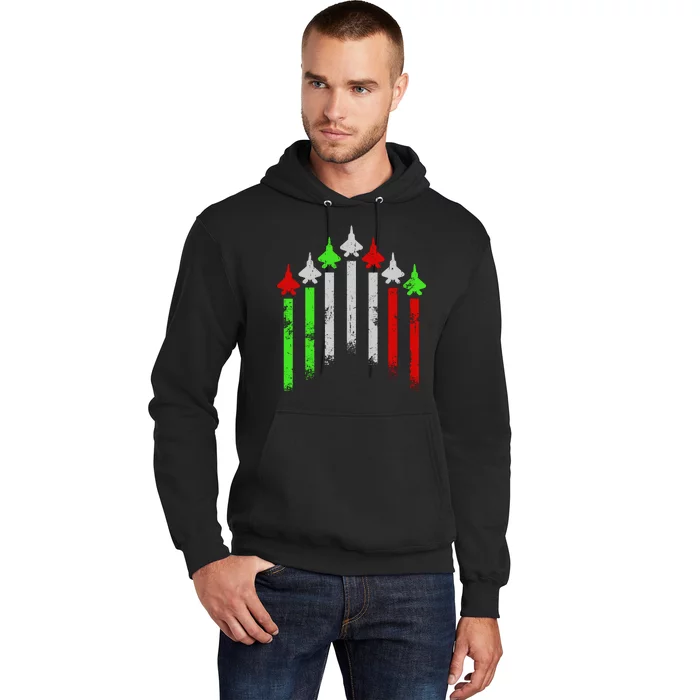 Italian Flag Airplanes Hoodie