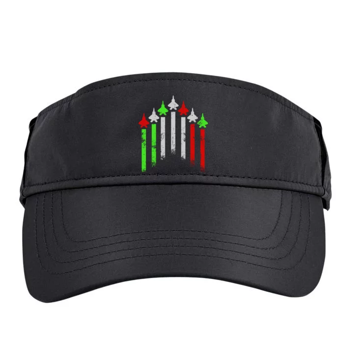 Italian Flag Airplanes Adult Drive Performance Visor