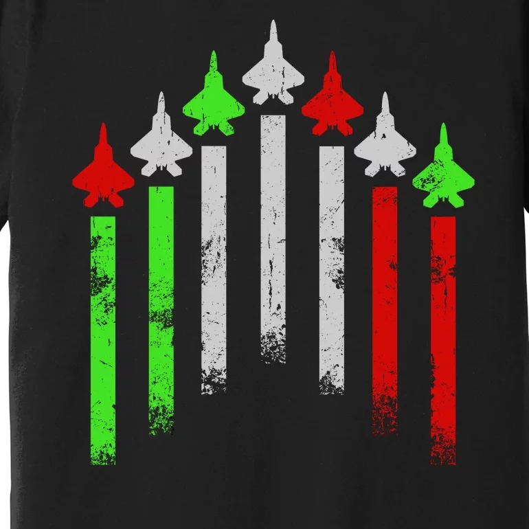 Italian Flag Airplanes Premium T-Shirt