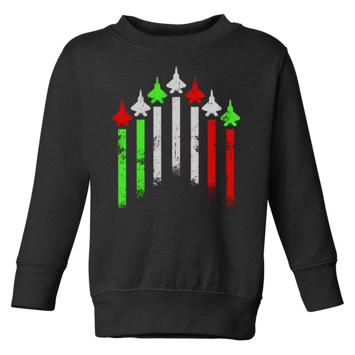 Italian Flag Airplanes Toddler Sweatshirt