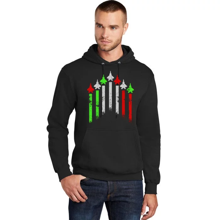 Italian Flag Airplanes Tall Hoodie