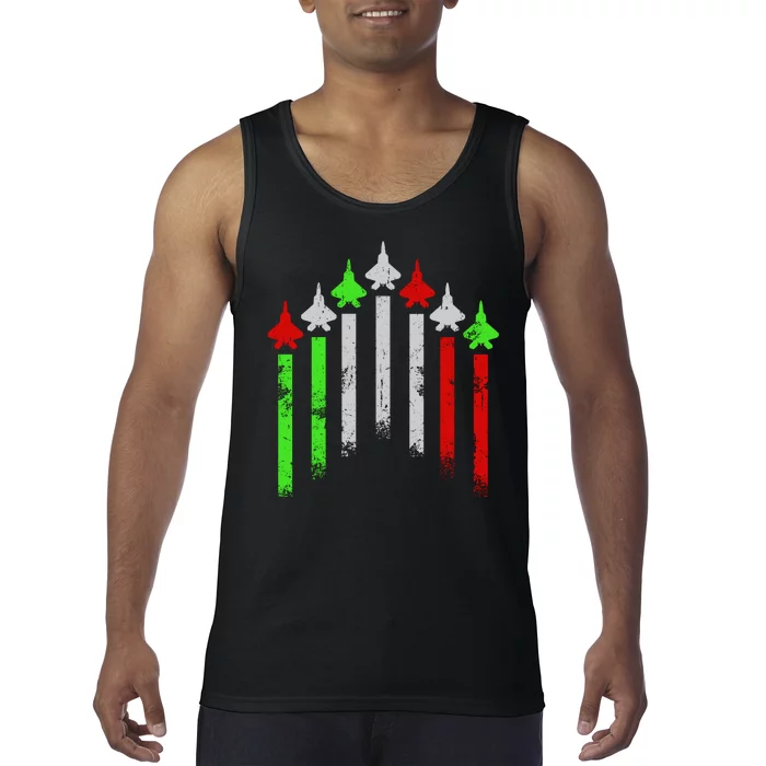 Italian Flag Airplanes Tank Top