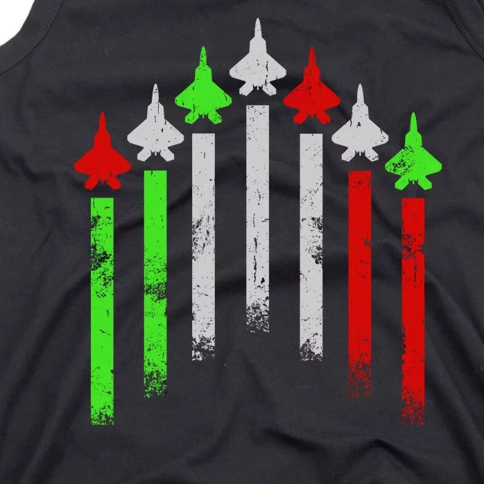 Italian Flag Airplanes Tank Top