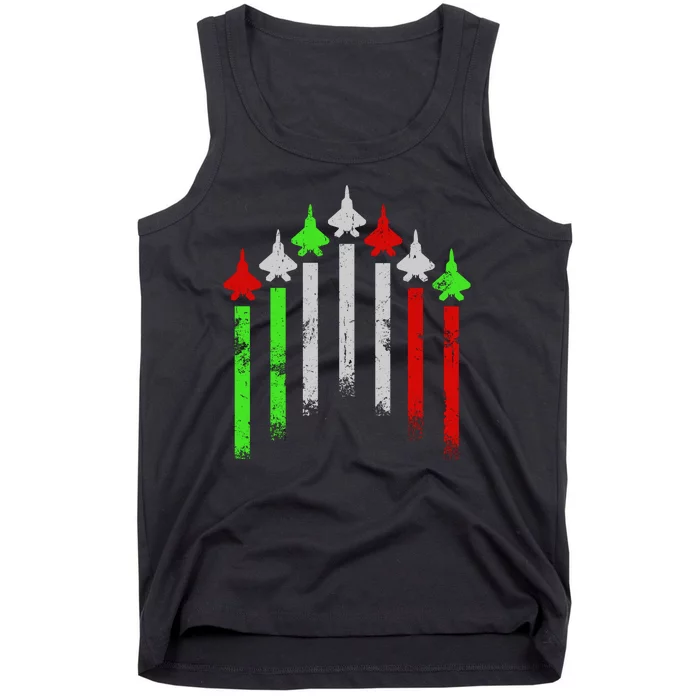 Italian Flag Airplanes Tank Top