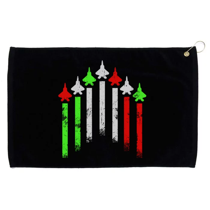 Italian Flag Airplanes Grommeted Golf Towel