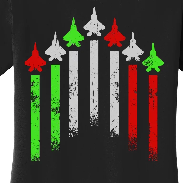 Italian Flag Airplanes Women's T-Shirt