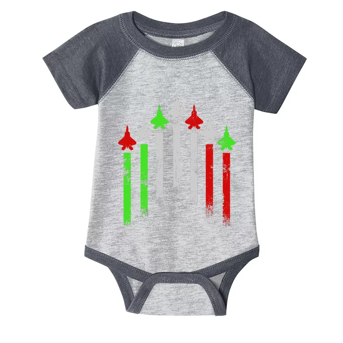 Italian Flag Airplanes Infant Baby Jersey Bodysuit