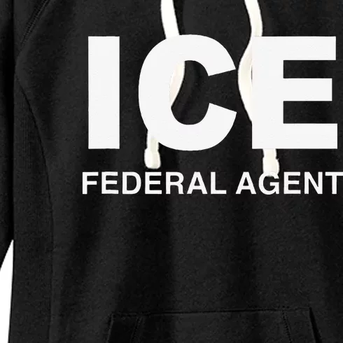 ICE Federal Agent Halloween Costume Police Immigration Women's Fleece Hoodie