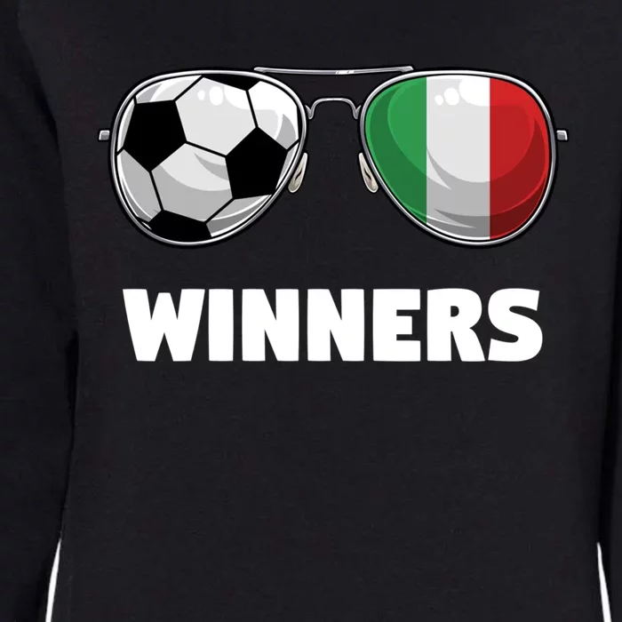 Italia Forza Azzuri Soccer Italian Flag Sunglasses Winners Gift Womens California Wash Sweatshirt