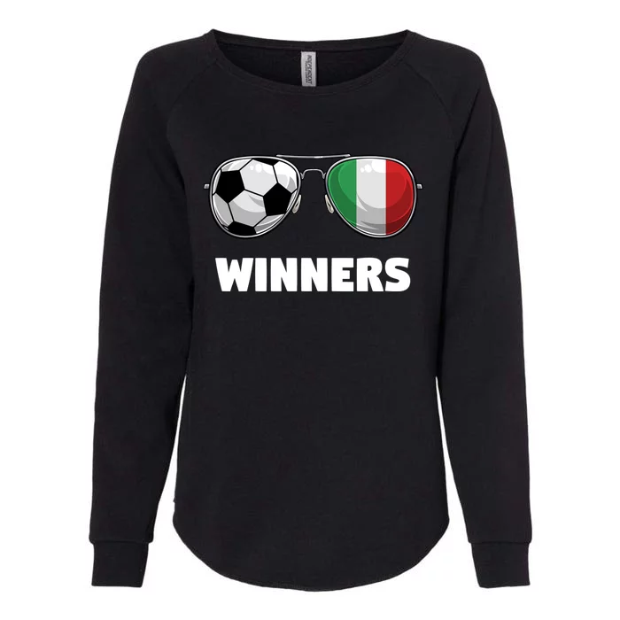 Italia Forza Azzuri Soccer Italian Flag Sunglasses Winners Gift Womens California Wash Sweatshirt