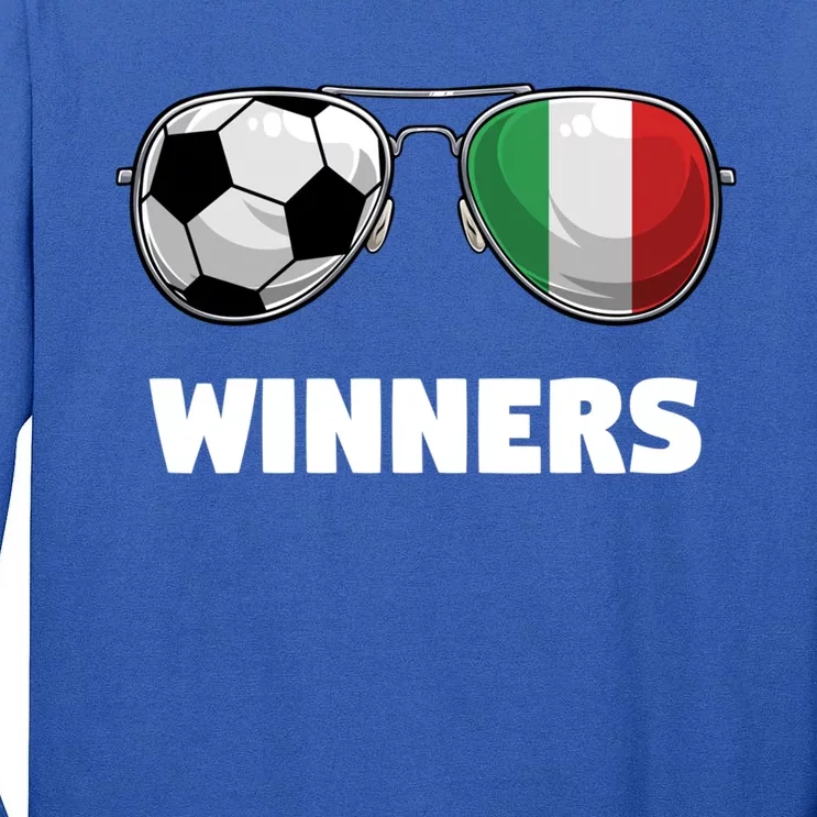 Italia Forza Azzuri Soccer Italian Flag Sunglasses Winners Gift Tall Long Sleeve T-Shirt