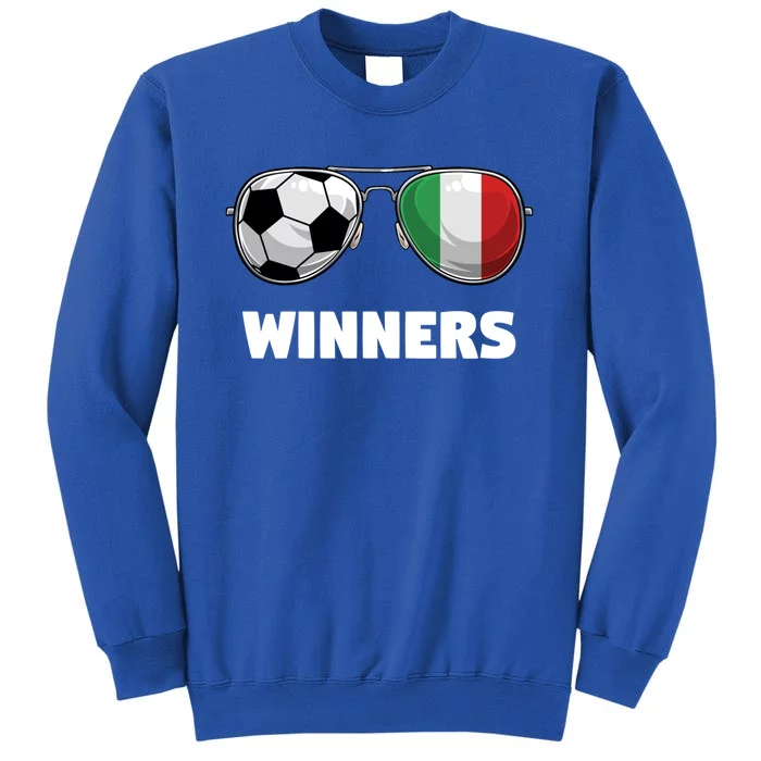 Italia Forza Azzuri Soccer Italian Flag Sunglasses Winners Gift Tall Sweatshirt