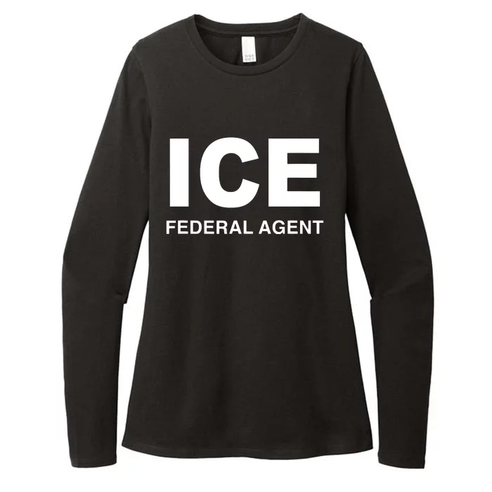 Ice Federal Agent Halloween Costume Police Immigration Womens CVC Long Sleeve Shirt