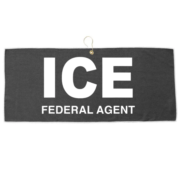 Ice Federal Agent Halloween Costume Police Immigration Large Microfiber Waffle Golf Towel