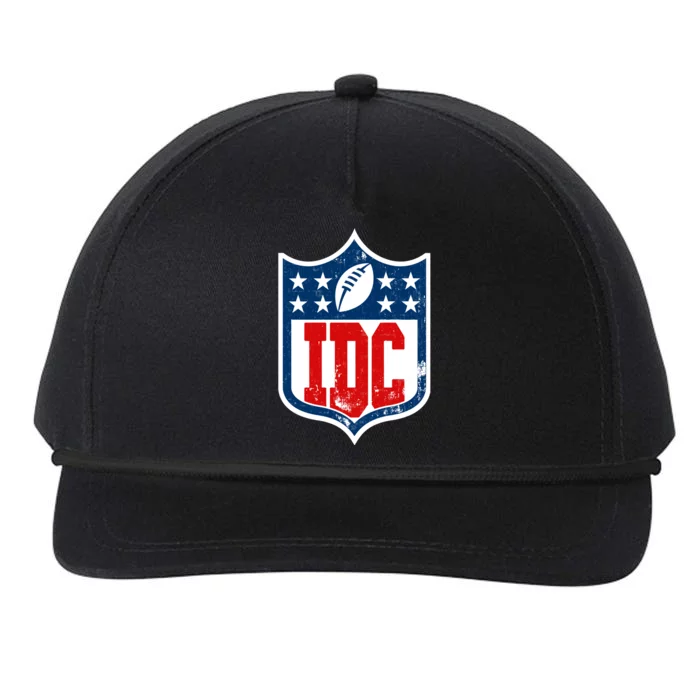 Idc Funny Anti Football I Dont Care Snapback Five-Panel Rope Hat