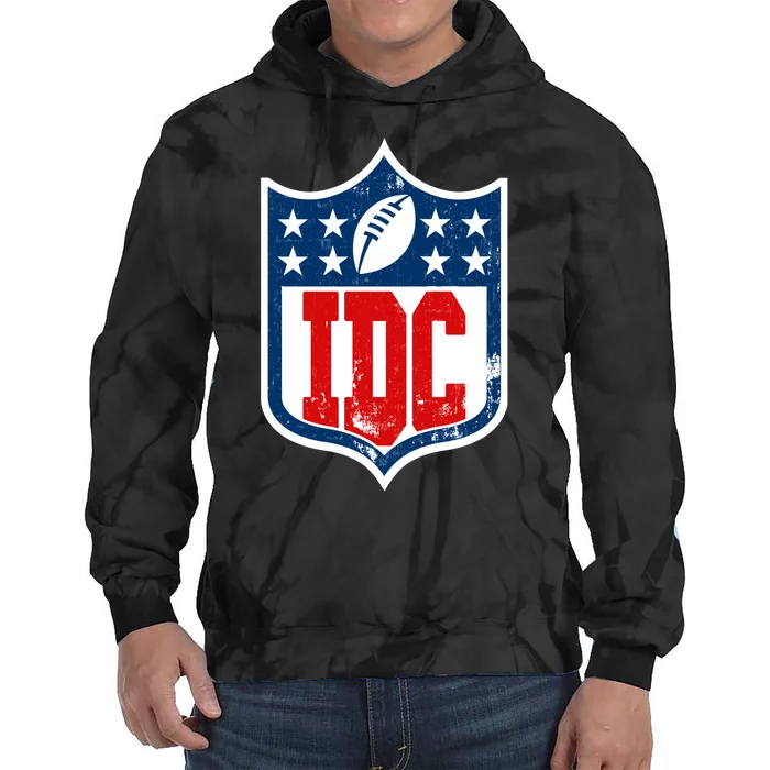 Idc Funny Anti Football I Dont Care Tie Dye Hoodie