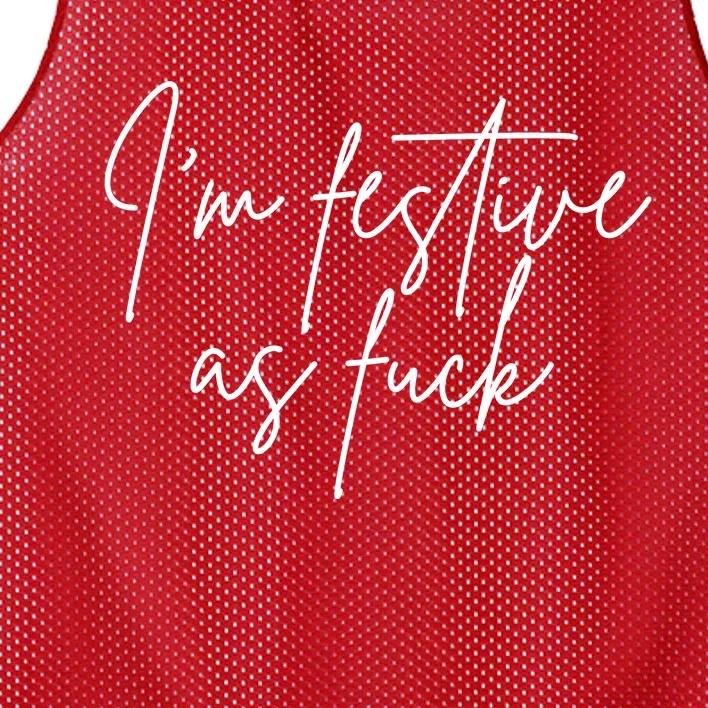 I'm Festive AF Mesh Reversible Basketball Jersey Tank