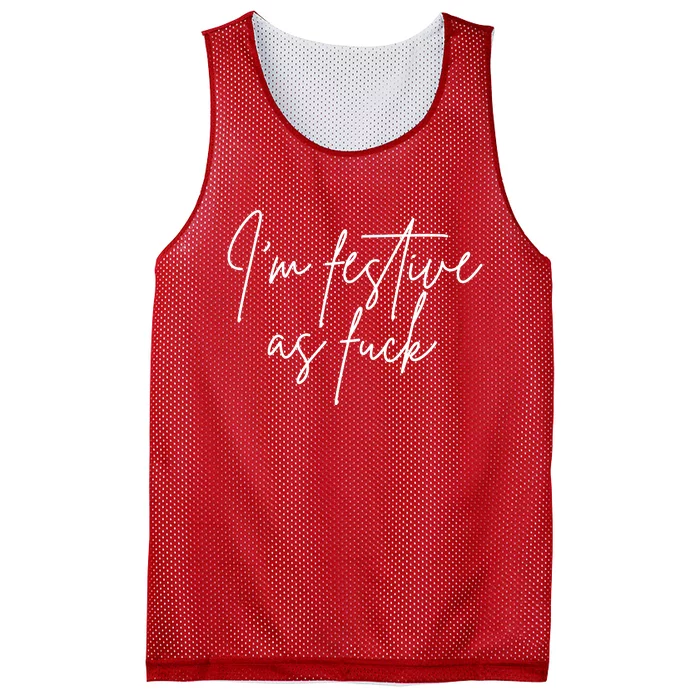 I'm Festive AF Mesh Reversible Basketball Jersey Tank