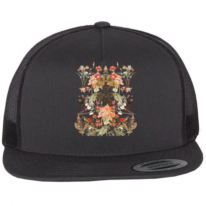 Inspired Flower Botanical Chart Plant Lover Flat Bill Trucker Hat