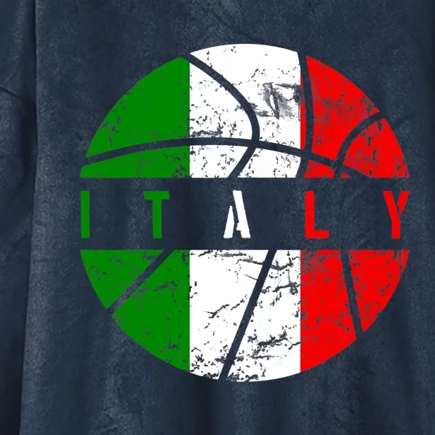 Italy Flag Basketball Italian Team Fan Lover Hooded Wearable Blanket