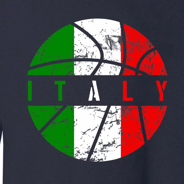 Italy Flag Basketball Italian Team Fan Lover Toddler Sweatshirt