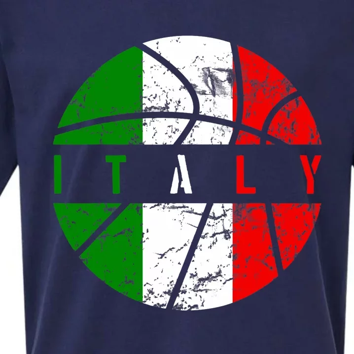 Italy Flag Basketball Italian Team Fan Lover Sueded Cloud Jersey T-Shirt